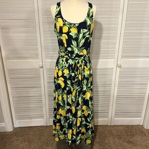 Brand New WOT! Loft Lemon Print Dress